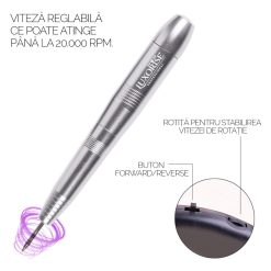 Freza Unghii cu Capat USB Titanium Travel LUXORISE Silver 5