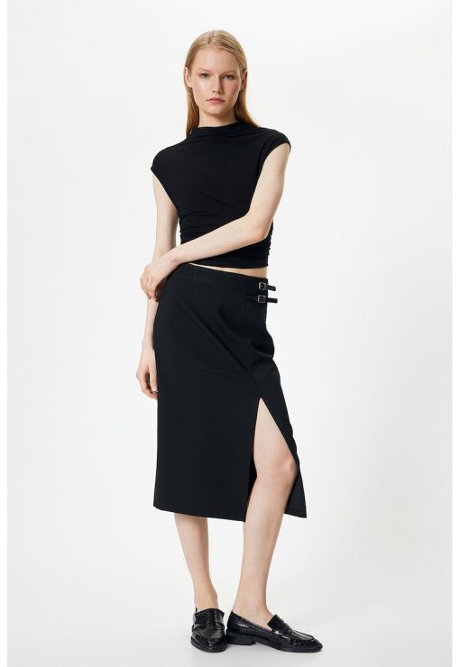 Fusta midi cu slit lateral-FEMEI/IMBRACAMINTE/Fuste-IMBRACAMINTE/Fuste