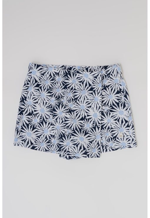 Fusta-pantalon din amestec de bumbac cu model-FETE/IMBRACAMINTE/Sorturi-IMBRACAMINTE/Sorturi