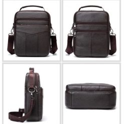 Geanta barbati Eduard GT957 piele naturala model maro inchis 5