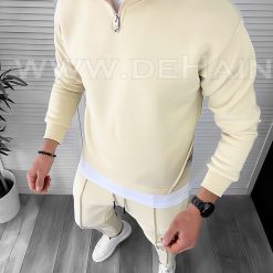 Hanorac barbati BEJ slim fit K182 D5-4.4-Recent adaugate