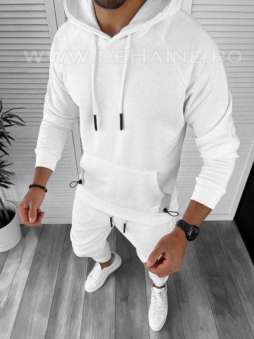 Hanorac barbati alb slim fit K188 D5-5.2-Hanorace