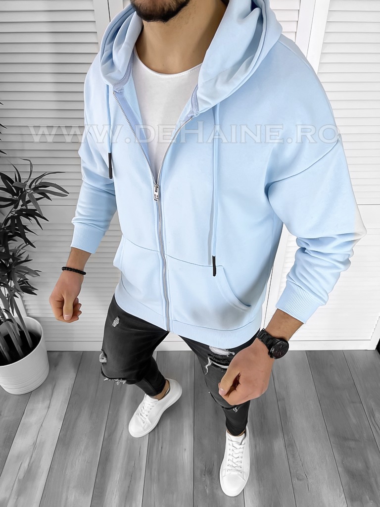 Hanorac barbati slim fit bleu K109 D5-5.3-Hanorace