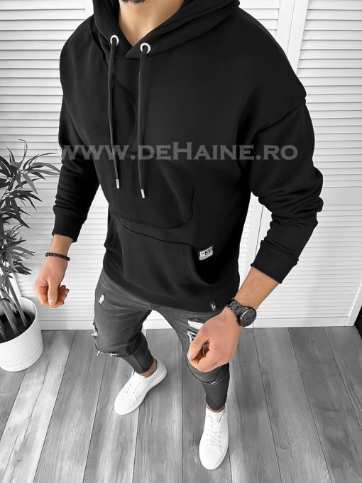 Hanorac barbati slim fit negru K004  D2-5.2-Hanorace