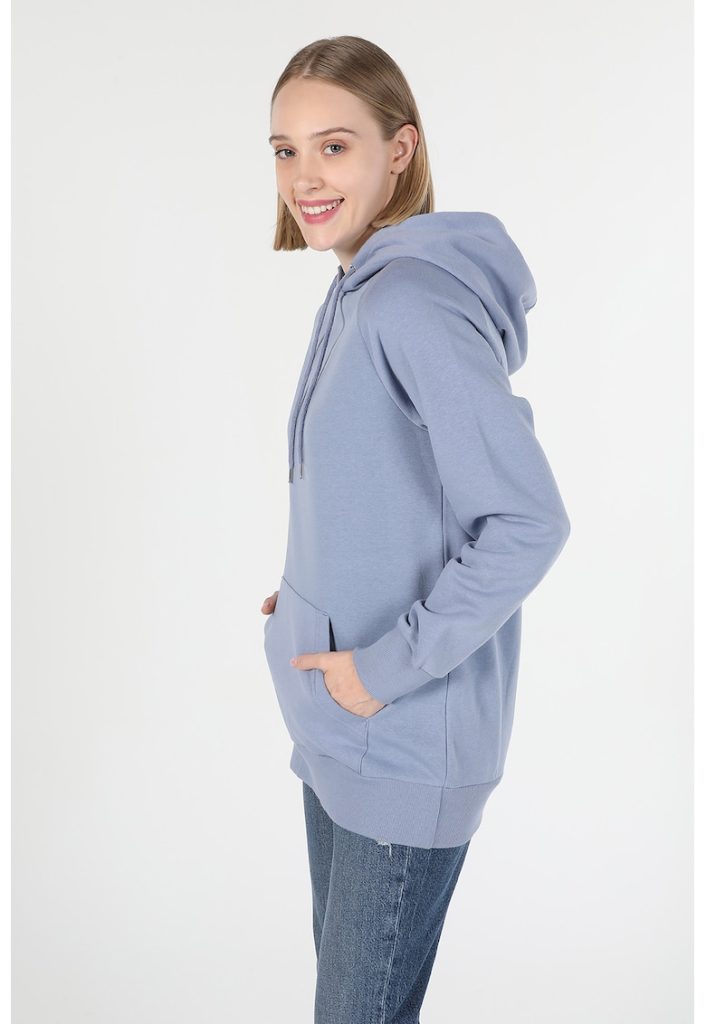 Hanorac cu buzunar kangaroo si maneci raglan-FEMEI/IMBRACAMINTE/Hanorace-IMBRACAMINTE/Hanorace