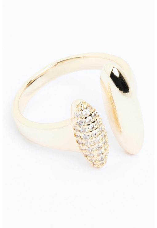 Inel cu zirconia si aspect lucios-FEMEI/GENTI SI ACCESORII/Bijuterii-GENTI SI ACCESORII/Bijuterii
