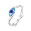 Inel din argint Blue Crystal Eye-Inele >> Inele din argint