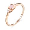 Inel din argint Rose Gold Pink Stone-Inele