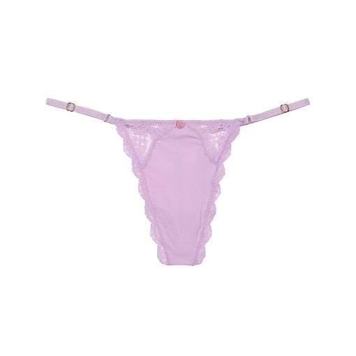 Lace-trim adjustable v-string panty s-Imbracaminte-