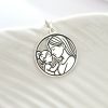 Lantisor cu medalion rotund - Dragoste pura - mama si fetita - Argint 925 - Lant forzatina-Toate >> Argint 925 >> Lantisoare Argint >> Noutati