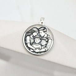 Lantisor cu medalion rotund - Familia mea - tata