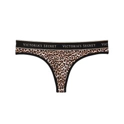 Logo cotton thong panty m-Imbracaminte-