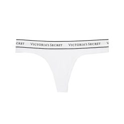 Logo cotton thong panty m-Imbracaminte-