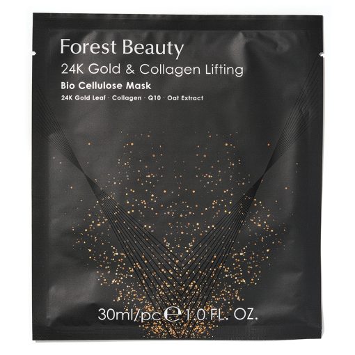 Masca de fata 24K Gold and Collagen Lifting Bio Cellulose Forest Beauty 30ml-Skincare-Masti de fata