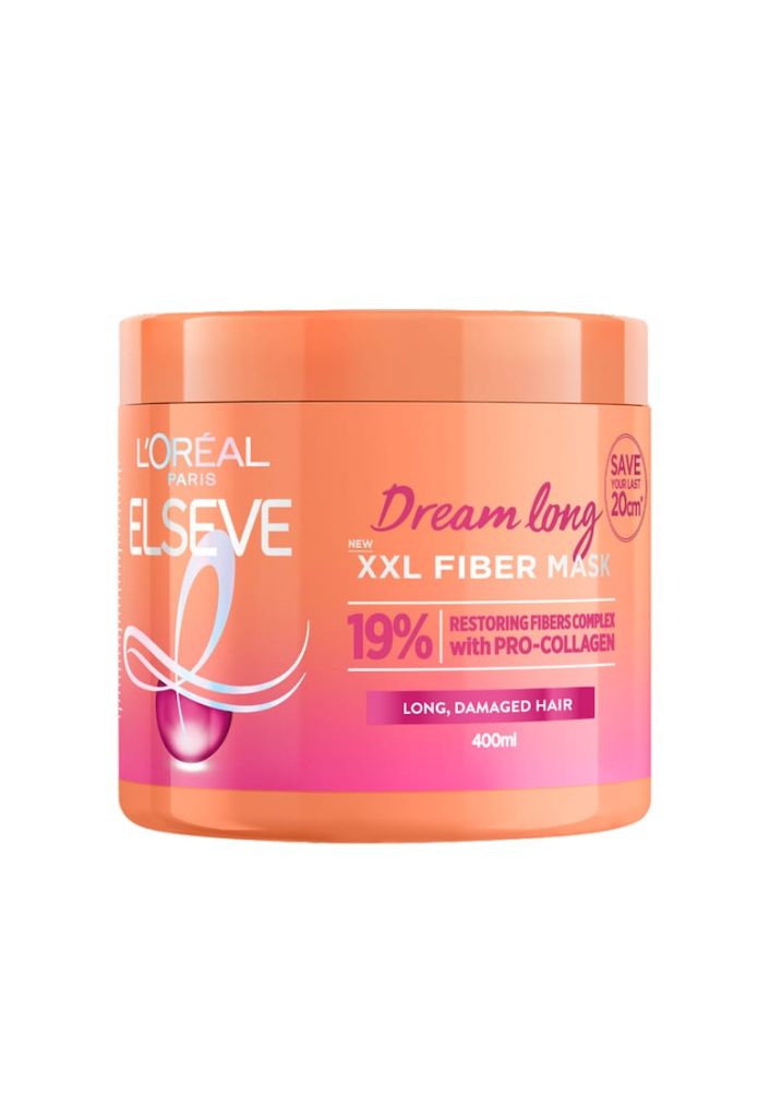 Masca pentru parul lung - deteriorat -  Elseve Dream Long - XXL Fiber Mask - 400 ml-FEMEI/GENTI SI ACCESORII/Produse cosmetice-GENTI SI ACCESORII/Produse cosmetice