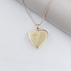 Medalion inima cu poze in interior - Holy Balance - Argint 925 placat cu Aur Galben 18K-Toate >> Argint 925 >> Lantisoare Argint