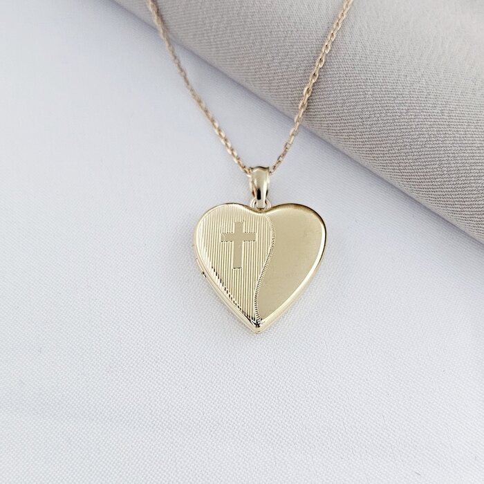 Medalion inima cu poze in interior - Holy Balance - Argint 925 placat cu Aur Galben 18K-Toate >> Argint 925 >> Lantisoare Argint