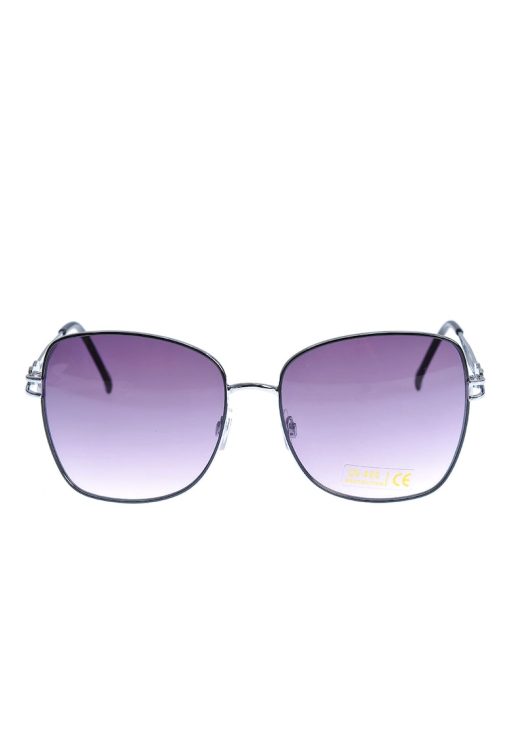 Ochelari de soare cu brate argintii si protectie UV 400-FEMEI/GENTI SI ACCESORII/Ochelari de soare-GENTI SI ACCESORII/Ochelari de soare