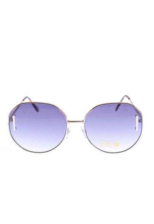 Ochelari de soare cu rama aurie si lentile albastre UV 400-FEMEI/GENTI SI ACCESORII/Ochelari de soare-GENTI SI ACCESORII/Ochelari de soare