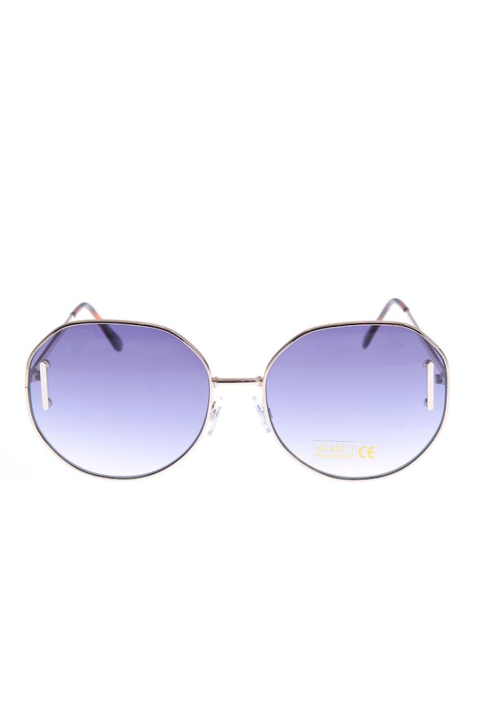 Ochelari de soare cu rama aurie si lentile albastre UV 400-FEMEI/GENTI SI ACCESORII/Ochelari de soare-GENTI SI ACCESORII/Ochelari de soare