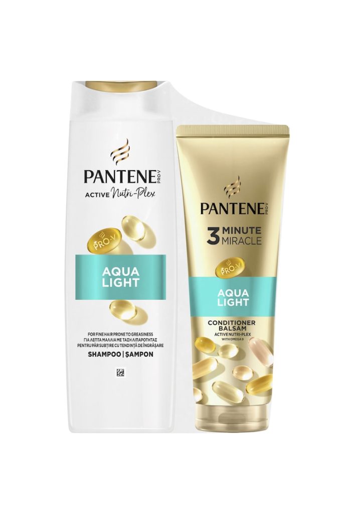Pachet: Sampon  Pro-V Aqualight - 400 ml + Balsam de par 3 Minute Miracle pentru par fin - 220 ml-FEMEI/INGRIJIRE COSMETICA/Produse cosmetice-INGRIJIRE COSMETICA/Produse cosmetice