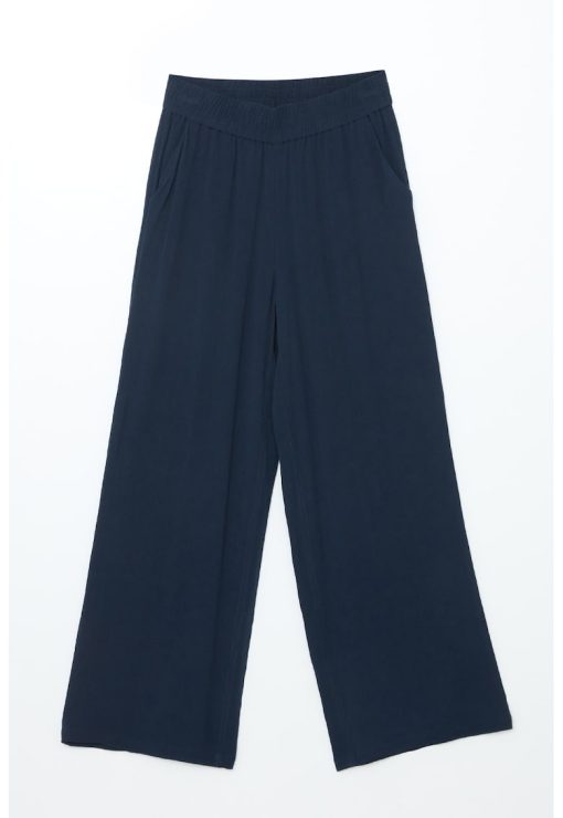 Pantaloni ampli cu talie elastica-FEMEI/IMBRACAMINTE/Pantaloni si colanti-IMBRACAMINTE/Pantaloni si colanti