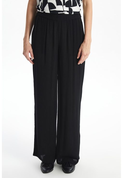 Pantaloni ampli cu talie elastica-FEMEI/IMBRACAMINTE/Pantaloni si colanti-IMBRACAMINTE/Pantaloni si colanti