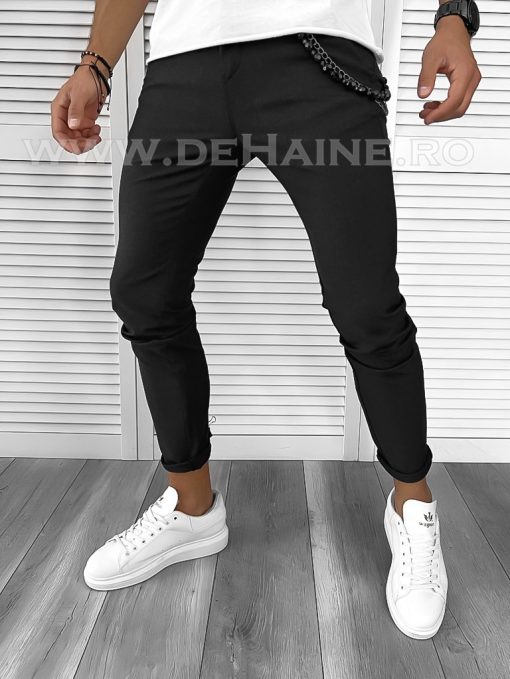 Pantaloni barbati casual negri B9595 D3-4.1-Pantaloni > Pantaloni casual
