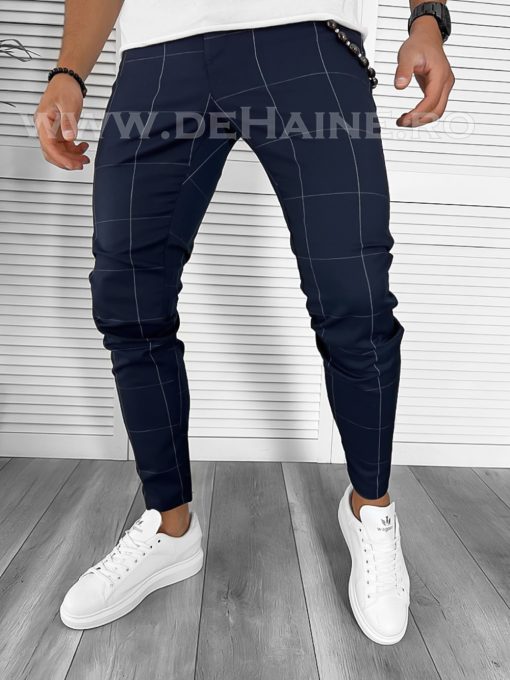 Pantaloni barbati casual regular fit bleumarin B7884  D4-4.1-Pantaloni > Pantaloni casual
