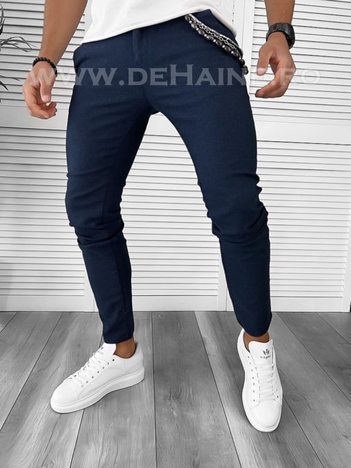 Pantaloni barbati casual regular fit bleumarin B7934 D2-1.1-Pantaloni > Pantaloni casual