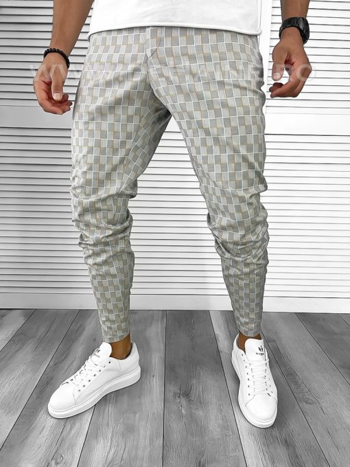 Pantaloni barbati eleganti gri B1843 D2-5.4-Pantaloni > Pantaloni eleganti