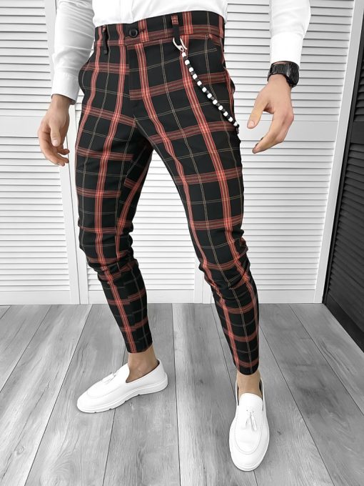 Pantaloni barbati eleganti in carouri 10404 D3-5.3-Pantaloni > Pantaloni eleganti