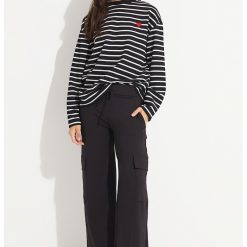 Pantaloni cargo cu croiala ampla-FEMEI/IMBRACAMINTE/Pantaloni si colanti-IMBRACAMINTE/Pantaloni si colanti