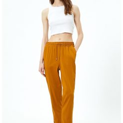 Pantaloni conici cu talie elastica-FEMEI/IMBRACAMINTE/Pantaloni si colanti-IMBRACAMINTE/Pantaloni si colanti