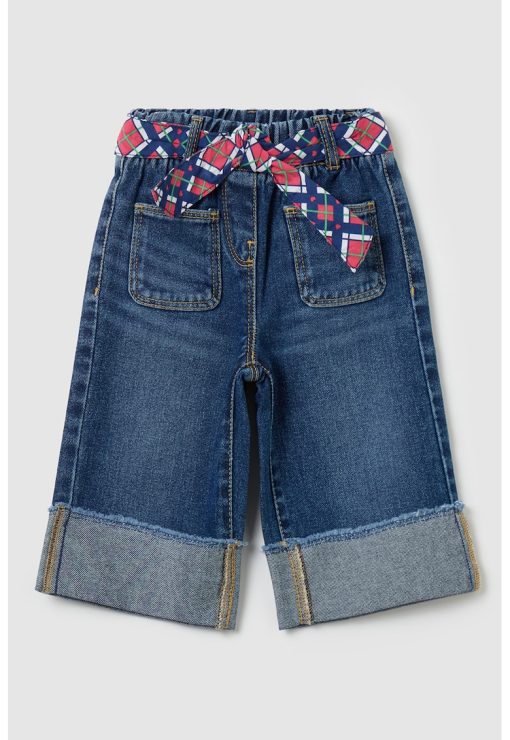 Pantaloni cu buzunare aplicate-FETE/IMBRACAMINTE/Blugi-IMBRACAMINTE/Blugi