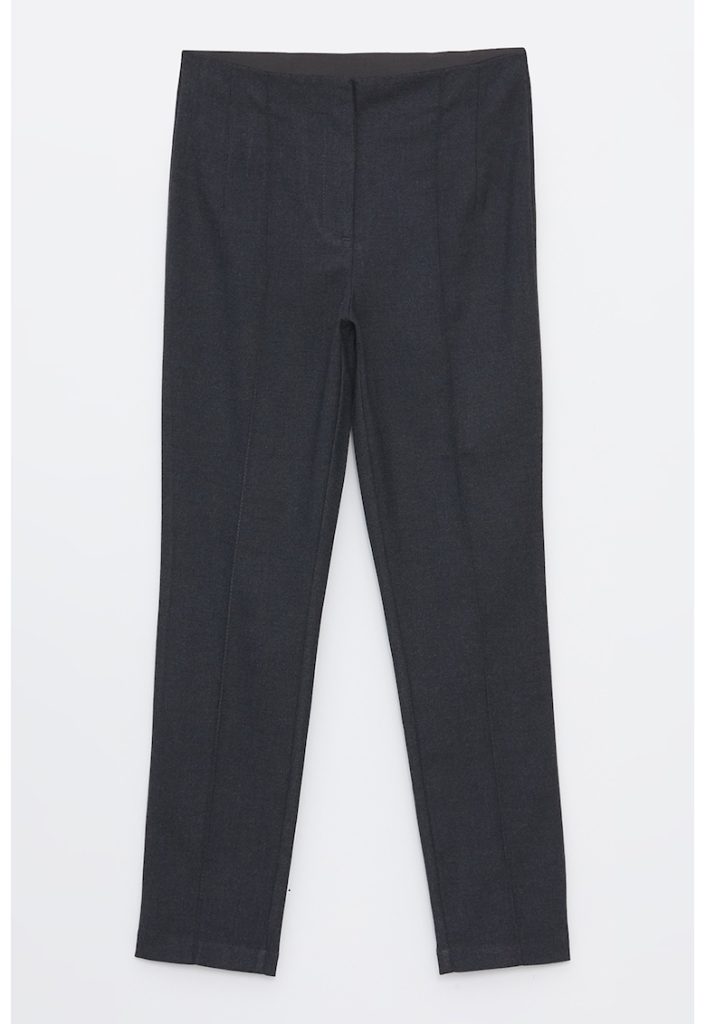 Pantaloni cu croiala conica si model uni-FEMEI/IMBRACAMINTE/Pantaloni si colanti-IMBRACAMINTE/Pantaloni si colanti