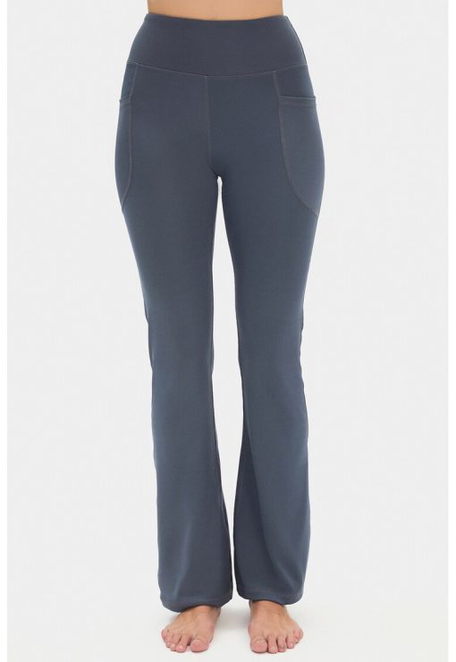 Pantaloni cu talie inalta si buzunare laterale-FEMEI/IMBRACAMINTE/Pantaloni si colanti-IMBRACAMINTE/Pantaloni si colanti