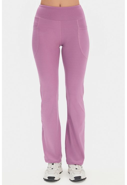 Pantaloni cu talie inalta si buzunare laterale-FEMEI/IMBRACAMINTE/Pantaloni si colanti-IMBRACAMINTE/Pantaloni si colanti