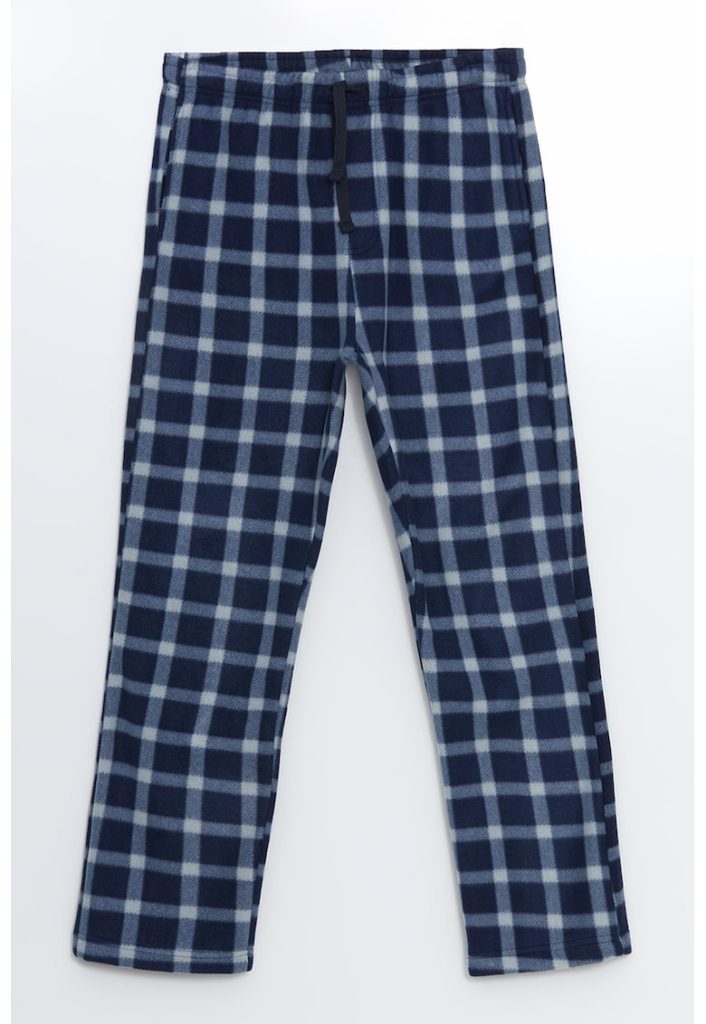 Pantaloni de pijama cu snur de ajustare si model in carouri-BARBATI/IMBRACAMINTE/Pijamale si halate de baie-IMBRACAMINTE/Pijamale si halate de baie