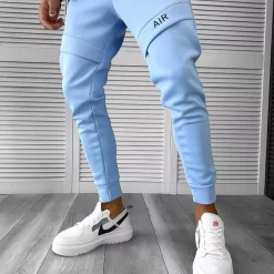 Pantaloni de trening bleu conici 12360 B13-2-Pantaloni > Pantaloni de trening