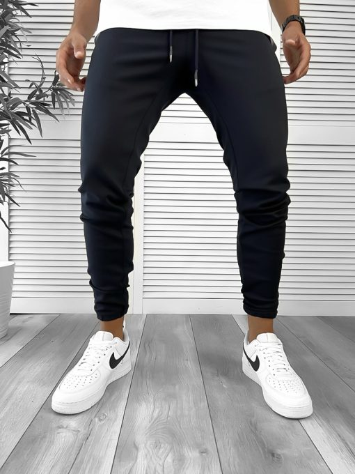 Pantaloni de trening bleumarin conici 12241 G6-3-Pantaloni > Pantaloni de trening