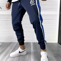 Pantaloni de trening bleumarin   conici K086  P19-2.2-Pantaloni > Pantaloni de trening