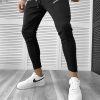 Pantaloni de trening conici negri 1140 D5-2.4-Pantaloni > Pantaloni de trening