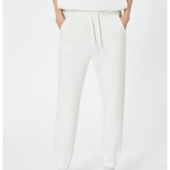 Pantaloni de trening crop cu buzunare oblice-FEMEI/IMBRACAMINTE/Pantaloni si colanti-IMBRACAMINTE/Pantaloni si colanti