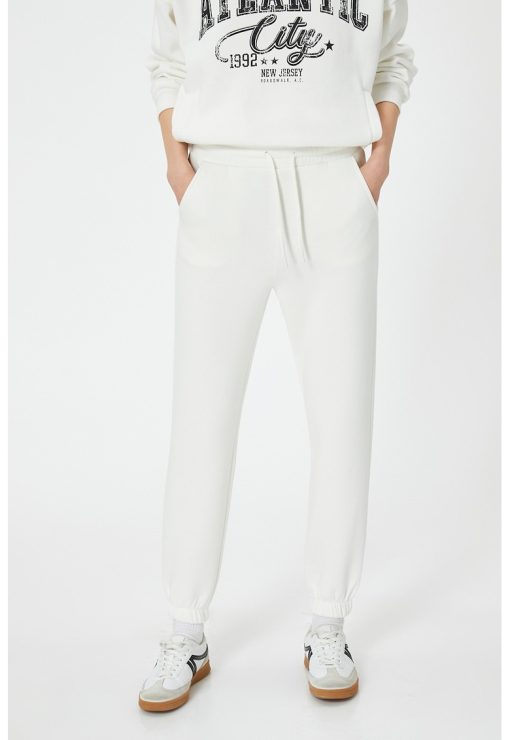 Pantaloni de trening crop cu buzunare oblice-FEMEI/IMBRACAMINTE/Pantaloni si colanti-IMBRACAMINTE/Pantaloni si colanti