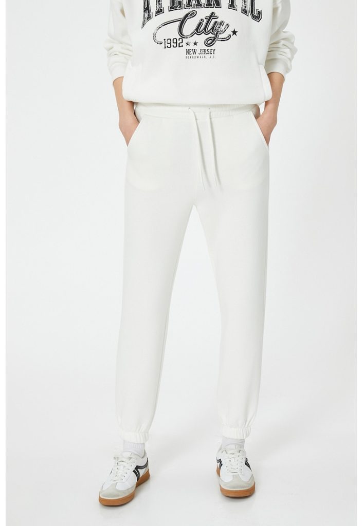 Pantaloni de trening crop cu buzunare oblice-FEMEI/IMBRACAMINTE/Pantaloni si colanti-IMBRACAMINTE/Pantaloni si colanti