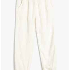 Pantaloni de trening cu croiala conica si aspect texturat-FETE/IMBRACAMINTE/Blugi-IMBRACAMINTE/Blugi