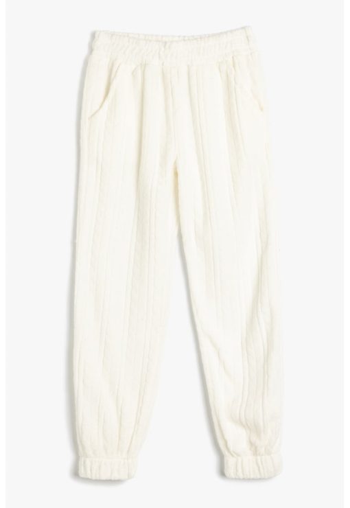Pantaloni de trening cu croiala conica si aspect texturat-FETE/IMBRACAMINTE/Blugi-IMBRACAMINTE/Blugi