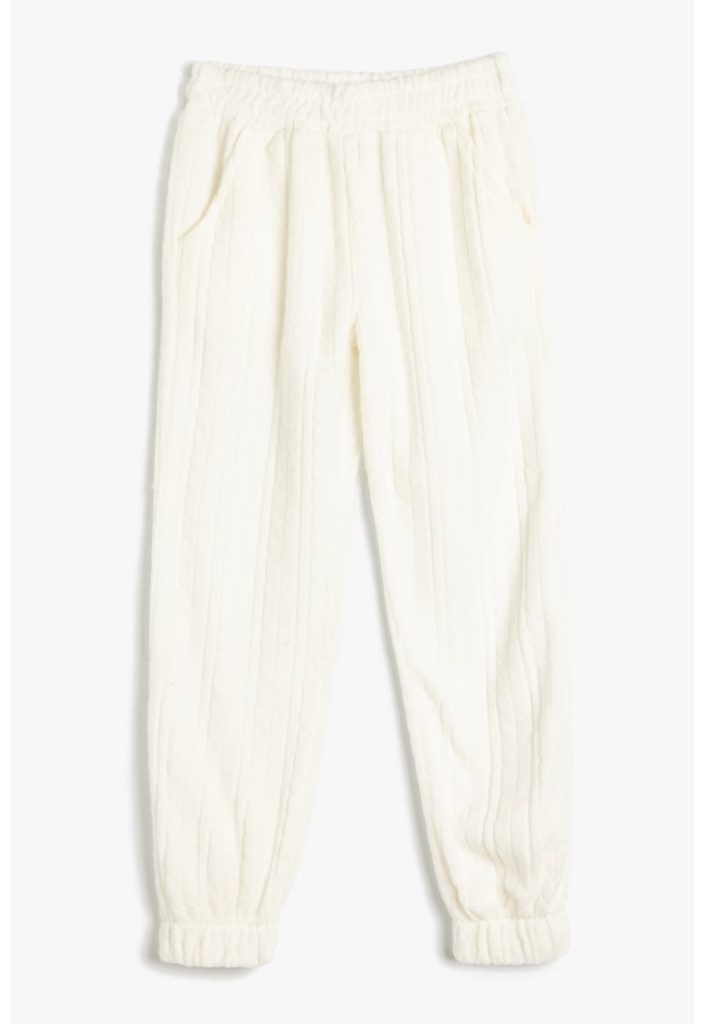 Pantaloni de trening cu croiala conica si aspect texturat-FETE/IMBRACAMINTE/Blugi-IMBRACAMINTE/Blugi