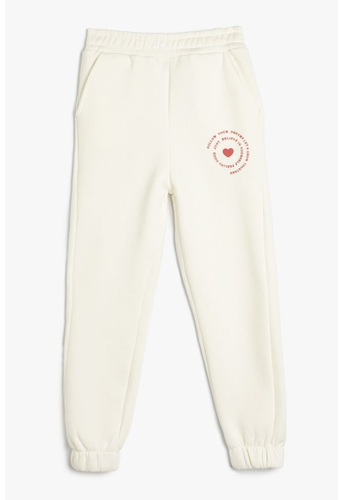 Pantaloni de trening cu imprimeu text-FETE/IMBRACAMINTE/Blugi-IMBRACAMINTE/Blugi